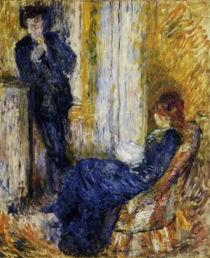 By the Fireside by Pierre-Auguste Renoir Oil Painting Reproduction
