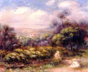 Cagnes Landscape 6 by Pierre-Auguste Renoir Oil Painting Reproduction