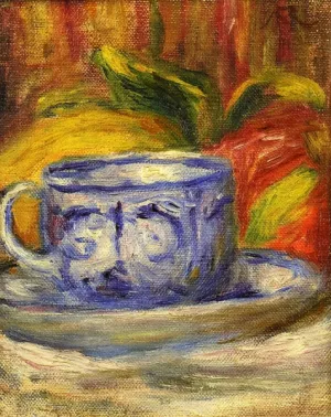 Cup and Fruit by Pierre-Auguste Renoir - Oil Painting Cup and Fruit by Pierre-Auguste Renoir - Hand-Painted Oil Painting Reproduction