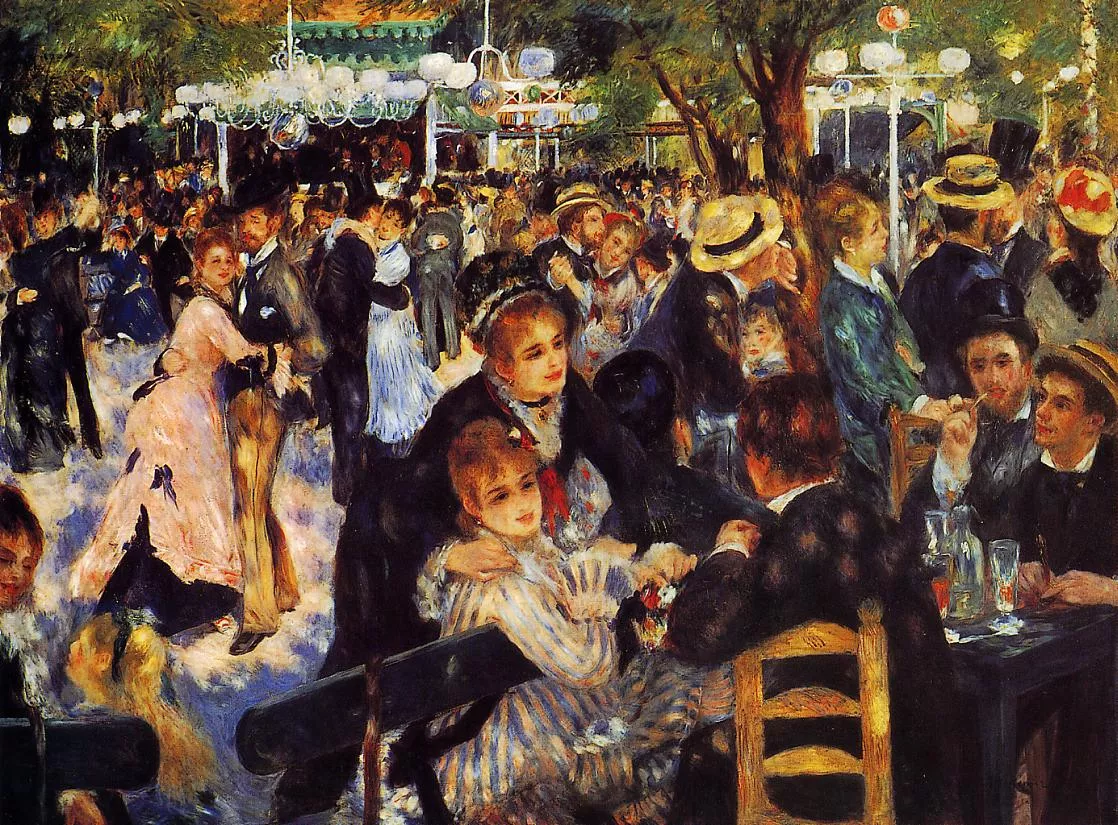 Dance at the Moulin de la Galette (1876) Oil Painting by Pierre-Auguste Renoir