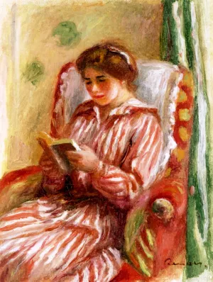 Gabrielle Reading by Pierre-Auguste Renoir - Hand-Painted Oil Painting Reproduction