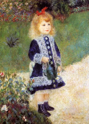 Girl with a Watering Can by Pierre-Auguste Renoir - Hand-Painted Oil Painting Reproduction