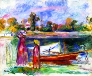 Girls at Argenteuil by Pierre-Auguste Renoir - Oil Painting Girls at Argenteuil by Pierre-Auguste Renoir - Hand-Painted Oil Painting Reproduction