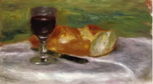 Glass of Wine by Pierre-Auguste Renoir - Hand-Painted Oil Painting Reproduction