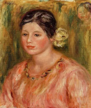 Head of a Young Girl in Red by Pierre-Auguste Renoir - Oil Painting Head of a Young Girl in Red by Pierre-Auguste Renoir - Hand-Painted Oil Painting Reproduction