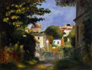 House and Figure Among the Trees by Pierre-Auguste Renoir - Oil Painting House and Figure Among the Trees by Pierre-Auguste Renoir - Hand-Painted Oil Painting Reproduction