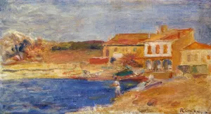 Houses by the Sea by Pierre-Auguste Renoir - Oil Painting Houses by the Sea by Pierre-Auguste Renoir - Hand-Painted Oil Painting Reproduction