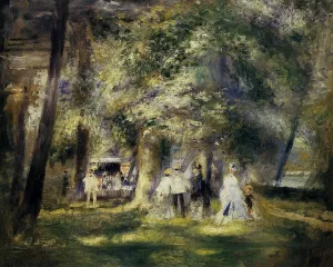 In St Cloud Park by Pierre-Auguste Renoir Oil Painting Reproduction