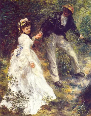 La Promenade by Pierre-Auguste Renoir - Hand-Painted Oil Painting Reproduction