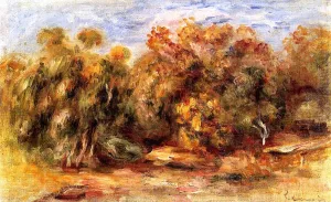 Pierre-Auguste Renoir, Landscape 10 Masterpiece Landscape 10 by Pierre-Auguste Renoir Oil Painting Reproduction