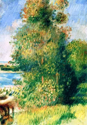 Landscape, Banks of the River by Pierre-Auguste Renoir - Oil Painting Landscape, Banks of the River by Pierre-Auguste Renoir - Hand-Painted Oil Painting Reproduction
