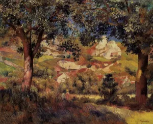 Landscape in La Roche-Guyon by Pierre-Auguste Renoir - Hand-Painted Oil Painting Reproduction