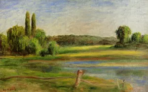 , Landscape with Fence Masterpiece Landscape with Fence by Oil Painting Reproduction
