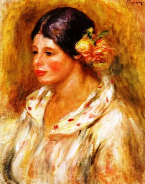 Pierre-Auguste Renoir, Madeleine's Head Masterpiece Madeleine's Head by Pierre-Auguste Renoir Oil Painting Reproduction