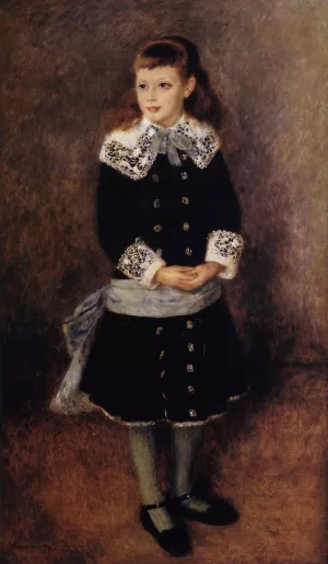 Marthe Berard also known as Girl Wearing a Blue Sash by Pierre-Auguste Renoir Oil Painting Reproduction