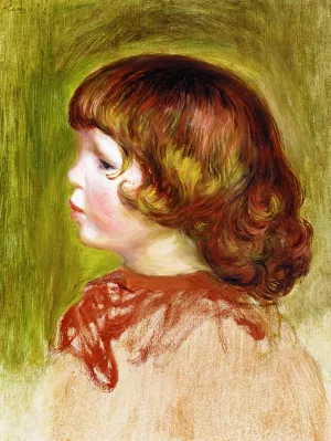 Pierre Renoir in Profile by Pierre-Auguste Renoir - Oil Painting Pierre Renoir in Profile by Pierre-Auguste Renoir - Hand-Painted Oil Painting Reproduction