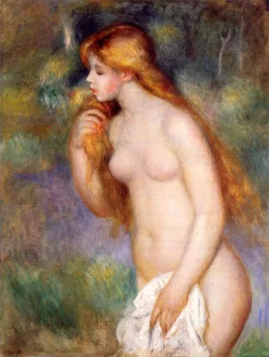 Standing Bather by Pierre-Auguste Renoir - Oil Painting Standing Bather by Pierre-Auguste Renoir - Hand-Painted Oil Painting Reproduction