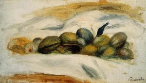 Still Life - Almonds and Walnuts by Pierre-Auguste Renoir Oil Painting Reproduction