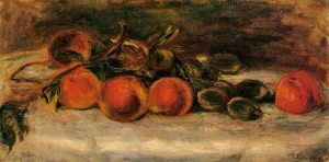 Still Life with Peaches and Chestnuts by Oil Painting Reproduction