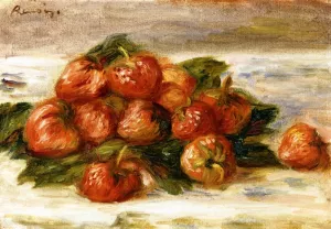 Still life with Strawberries by Pierre-Auguste Renoir - Hand-Painted Oil Painting Reproduction