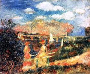 The Banks of the Seine at Argenteuil by Pierre-Auguste Renoir - Oil Painting The Banks of the Seine at Argenteuil by Pierre-Auguste Renoir - Hand-Painted Oil Painting Reproduction