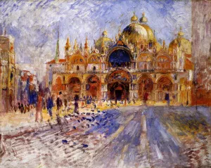 The Piazza San Marco, Venice by Pierre-Auguste Renoir - Hand-Painted Oil Painting Reproduction