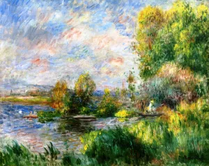 The Seine at Bougival by Pierre-Auguste Renoir - Hand-Painted Oil Painting Reproduction