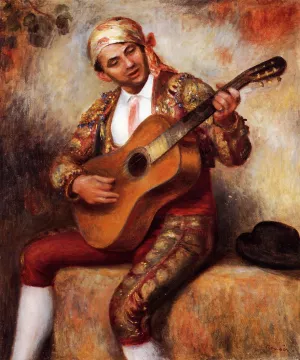 The Spanish Guitarist by Pierre-Auguste Renoir - Oil Painting The Spanish Guitarist by Pierre-Auguste Renoir - Hand-Painted Oil Painting Reproduction