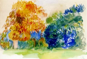 Trees by Pierre-Auguste Renoir - Oil Painting Trees by Pierre-Auguste Renoir - Hand-Painted Oil Painting Reproduction