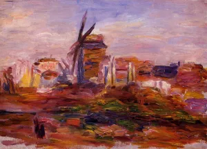 Windmill by Pierre-Auguste Renoir - Oil Painting Windmill by Pierre-Auguste Renoir - Hand-Painted Oil Painting Reproduction