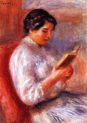 Woman Reading 2 by Pierre-Auguste Renoir Oil Painting Reproduction